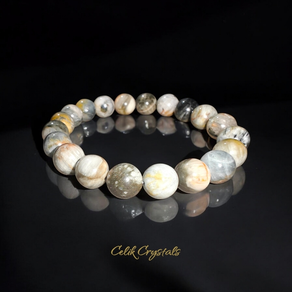 Eagle Eye Bracelet Natural Stones 10mm Unisex Stretch Bead Bracelet